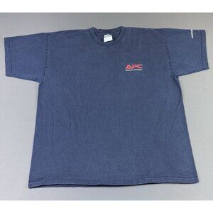 Rare Vintage 90s APC Power UPS Computer Tech Promo Shirt Blue XL Tee Windows Mac